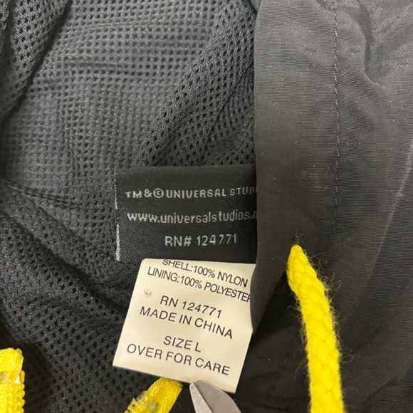 Universal Studios Nylon Windbreaker Adult Large Colorblock Full Zip Jacket Retro - Picture 8 of 13